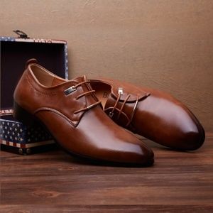 Mens Oxford Shoes Leather Fashion Dress Shoes
